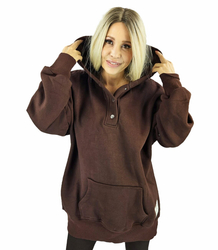 Warm, smooth oversize hooded sweatshirt JANET