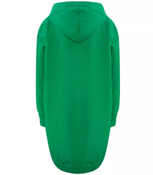 Oversized plain long back parka sweatshirt