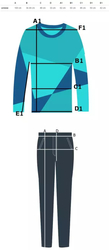 Sweater set tracksuit knit sweatshirt pants