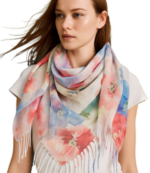 Women's floral pattern scarf 180x70