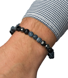 Men's bracelet with natural stones