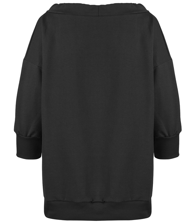 Women's oversize blouse with binding at the neckline GRETA