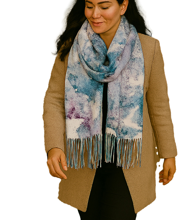 Women's scarf fashionable pattern with tassels