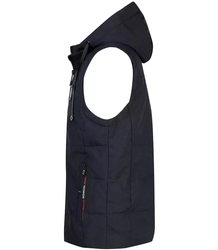 Men's short sleeved vest with a hood