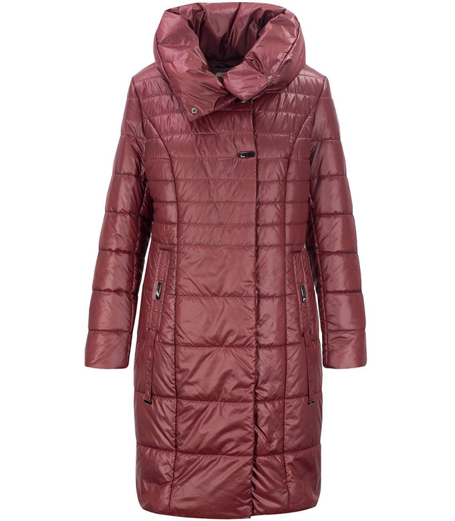 Long elegant quilted insulated coat for women AMELIA