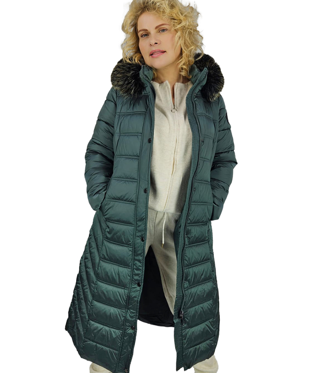 Long quilted winter warm coat with hood ARCTICA jacket