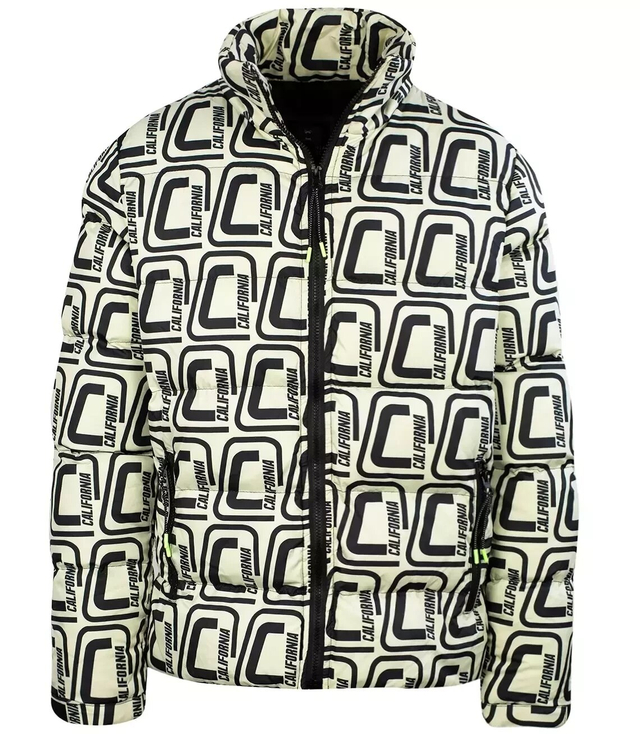 Men's quilted sports jacket with a stand-up collar