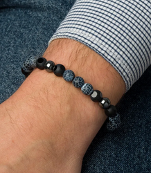 Men's bracelet with natural stones