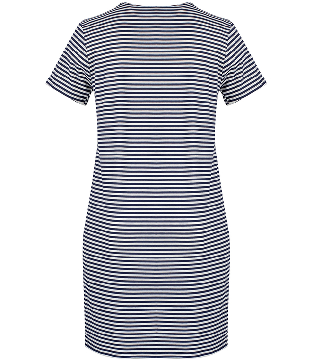 MIRIAM nautical striped dress with flowers