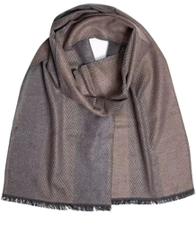 Men's scarf with tassels in patterns