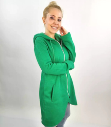 Zippered jacket fitted back longer cape