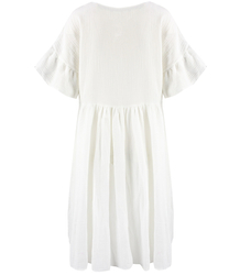 MARIA oversize muslin midi dress with ruffles