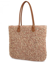 Klasyczna letnia pleciona torba shopper PARIS MILANO