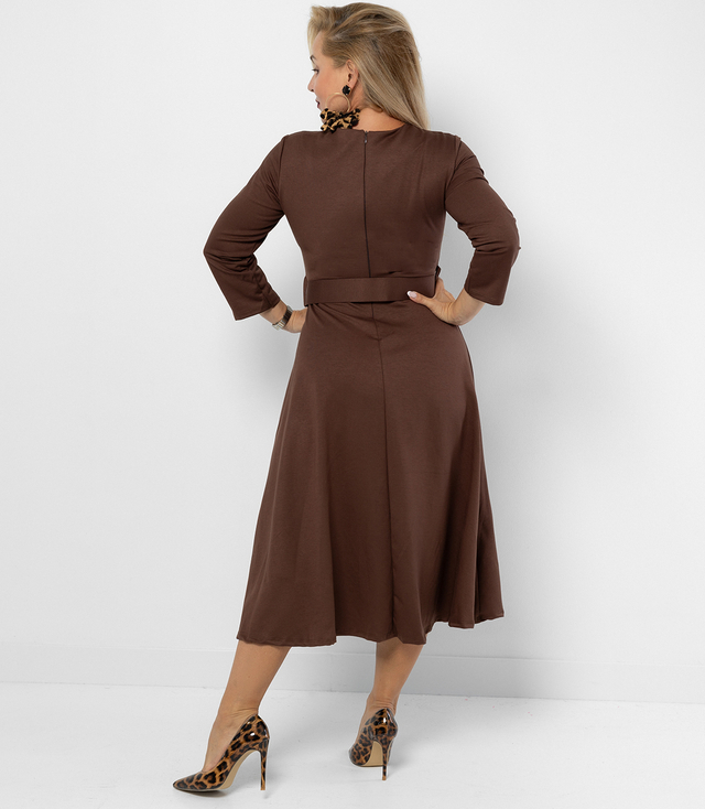 Classic strapless flared midi dress ELISE 2
