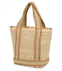 PARIS MILANO braided handbag with strap and handles