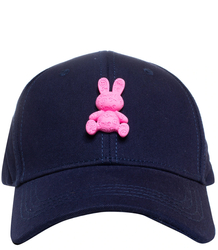 Children's baseball cap decorated with plastic bunny