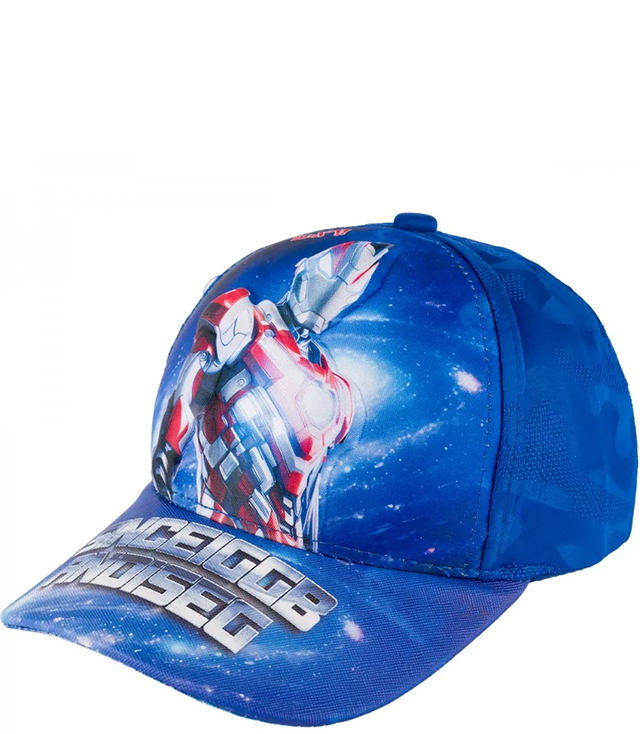 Children's baseball cap decorated with a colorful print 