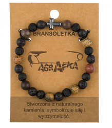 Men's bracelet with natural stones