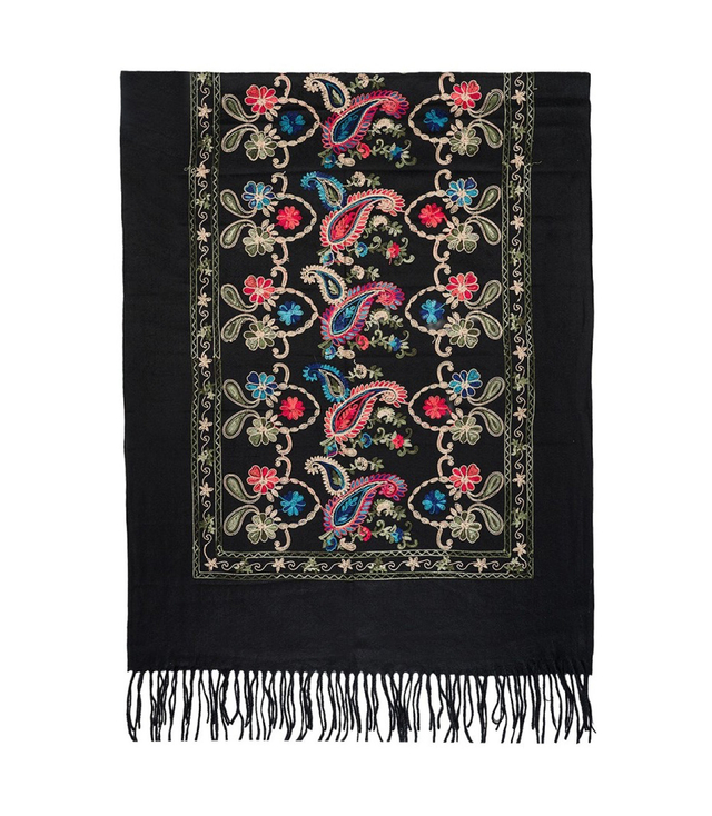 Women's scarf with floral ornament stylish