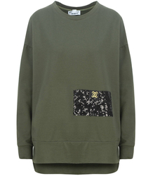 Wygodna BLUZA z przedłużanym Tyłem CEKINY