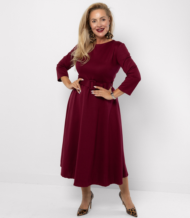 Classic strapless flared midi dress ELISE 2