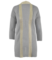 STYLOWY ELEGANCKI KARDIGAN ZŁOTA NITKA