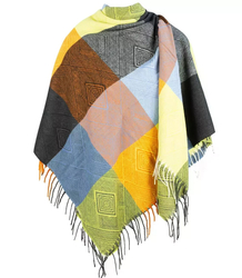 Szal szalik elegancka chusta kwadratowa w kratkę Ciepły Miły w dotyku