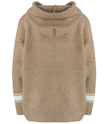 Warm women's sweater with a hood and the letter A Alicja