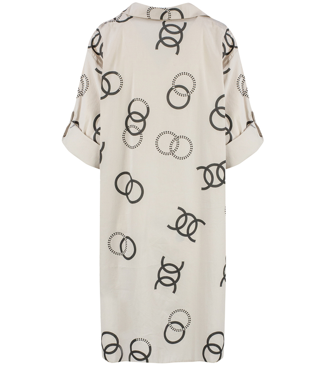Long shirt, elegant shirt dress, fashionable print, tunic