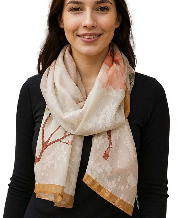 Women's patterned shawl 70x180