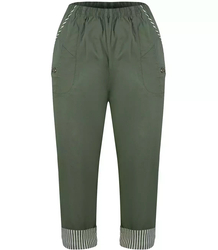 3/4 stripe thin elasticated trousers