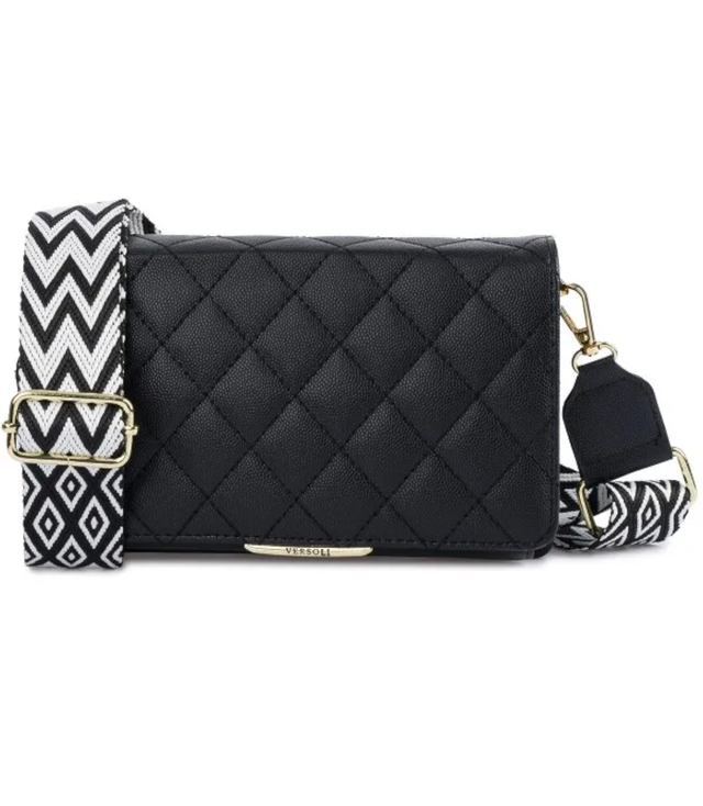 Small rectangular mini clutch bag, 2 compartments, 2 straps