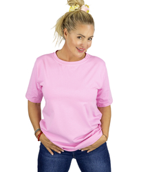 Blouse t-shirt with round neckline and 1/2 sleeve EVELINA