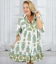 Luźna sukienka boho midi z falbankami PALOMA