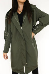 Women's transitional oversize hood coat