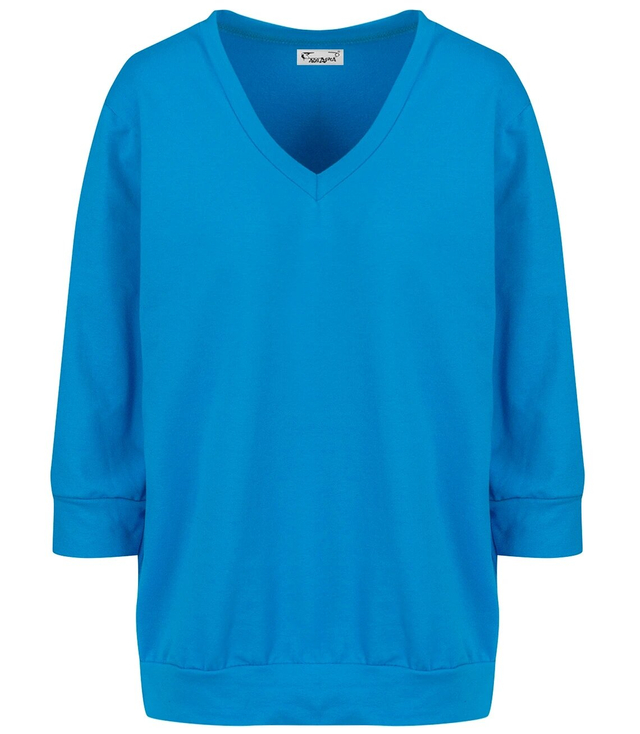 Thin cotton boxy sweatshirt neckline MINIE