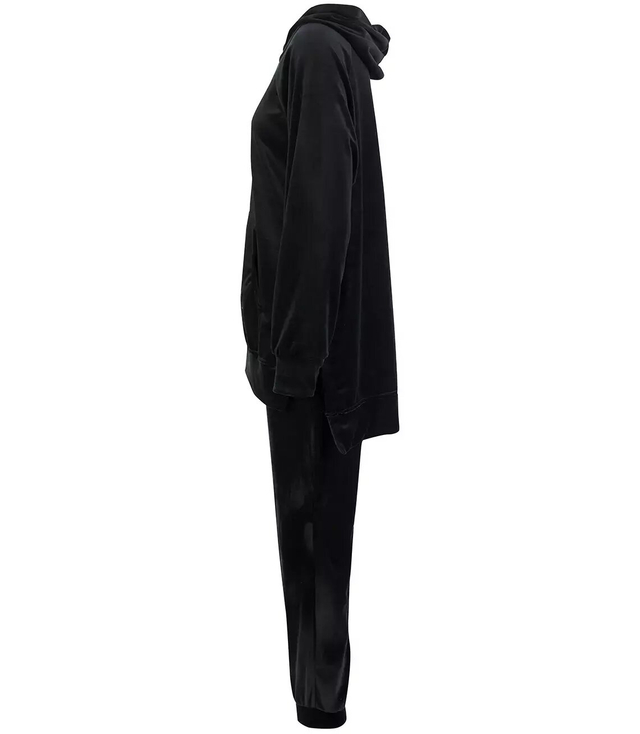 Tracksuit pants sweatshirt hood velor plus size
