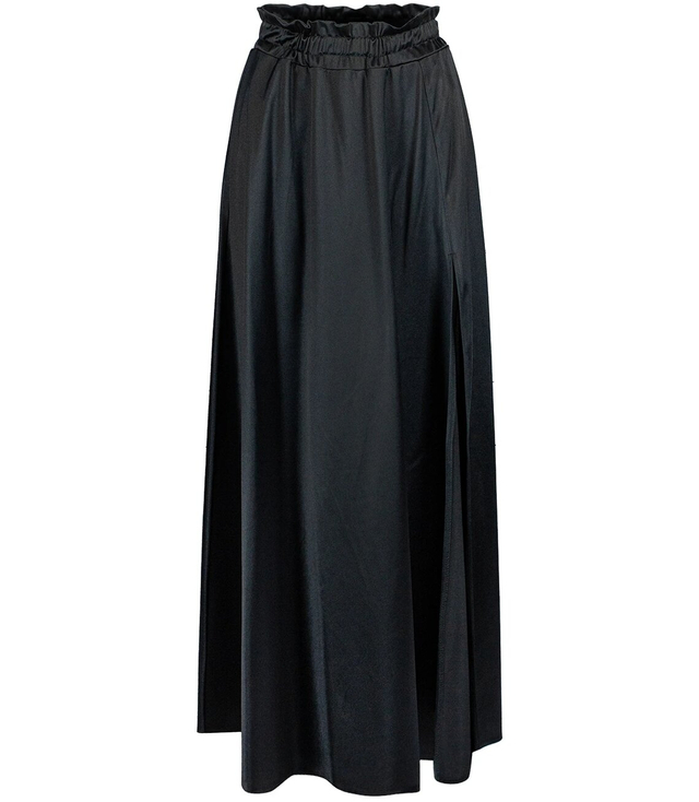 Long elegant satin skirt with a slit EWA
