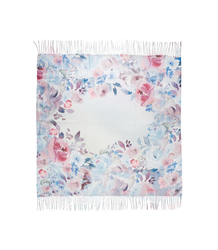 Women's scarf with floral pattern 100x100