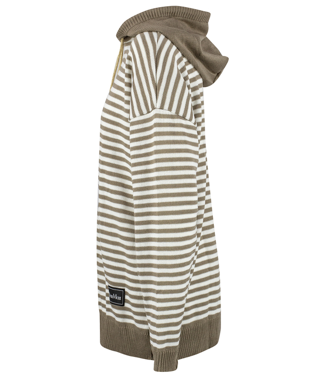 Women's striped sweater with hood warm loose MIRIAM