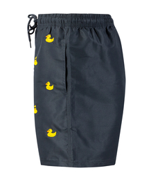 Swim shorts decorated with a summer pattern on the front