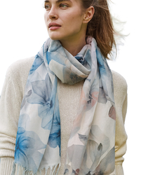 Women's floral pattern scarf 180x70