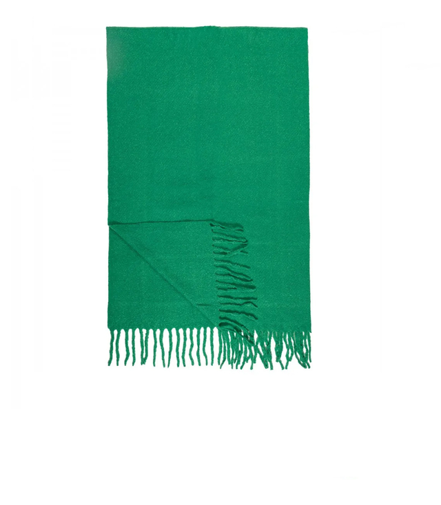 Elegant scarf with tassels in one color