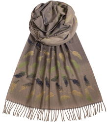 Piękny szalik SZAL chusta w PIÓRKA