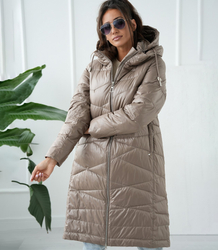 Long elegant quilted women's winter insulated coat SAMANTA