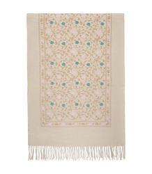 Women's patterned shawl with tassels 