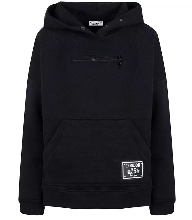 Short unisex sweatshirt cotton zip BASIC