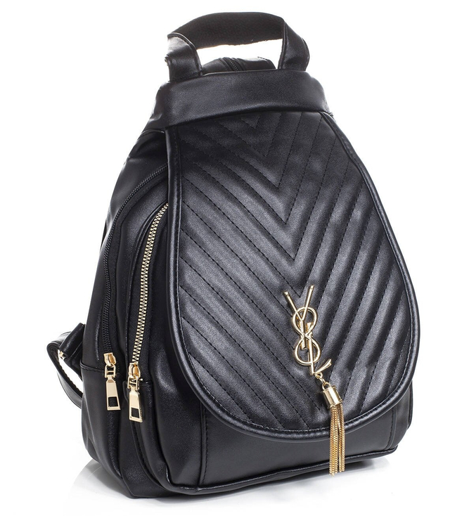 Miejski Plecak damski z ozdobną KLAPĄ YSL