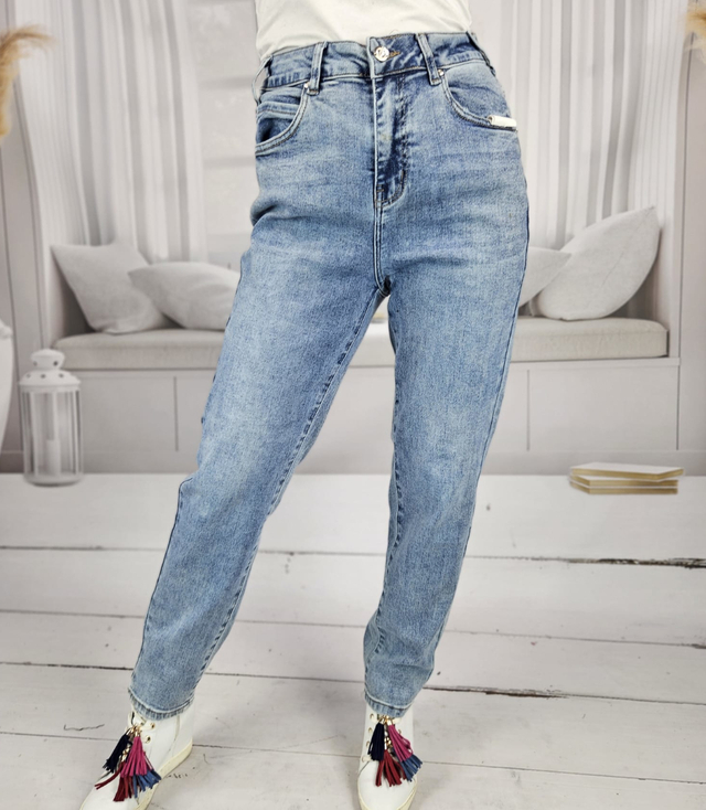 Women's Denim Pants Jeans Fashionable Light Blue NIA