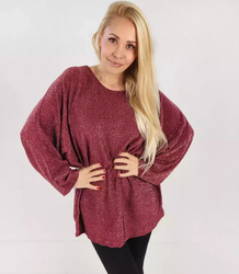 Sweater blouse OVERSIZE brocade gloss